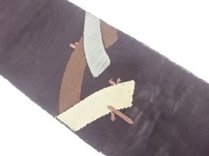 紗紬　八ツ橋模様織り出し　名古屋帯